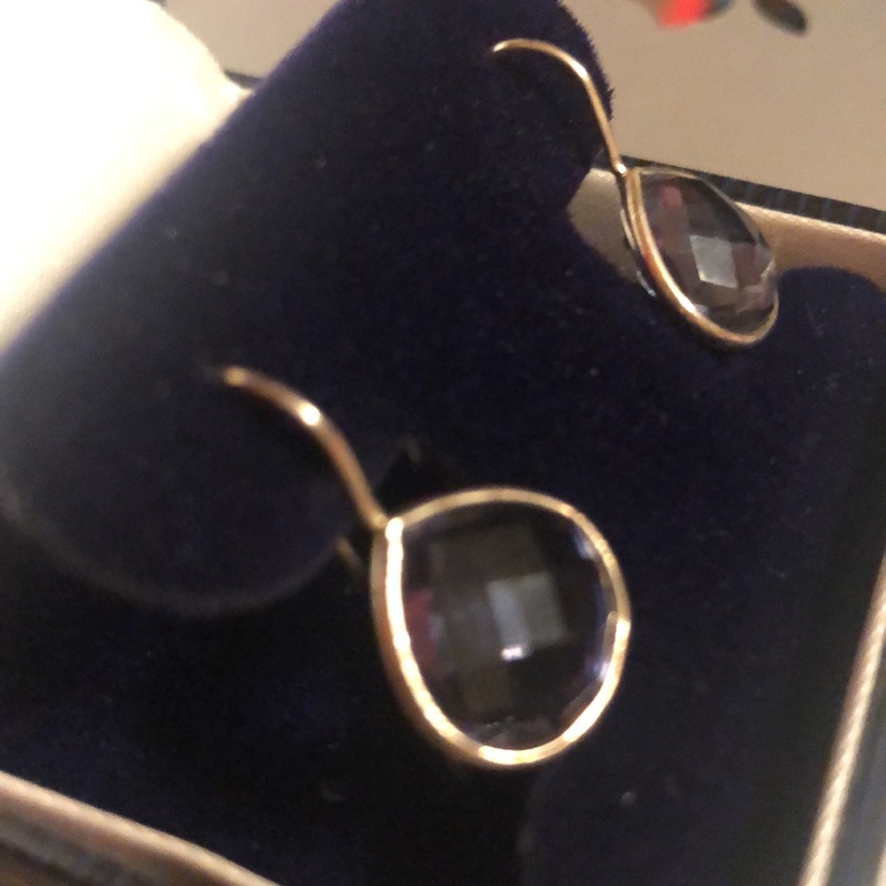 Genuine amethyst and sterling silver earrings. High quality. Beautiful stones.